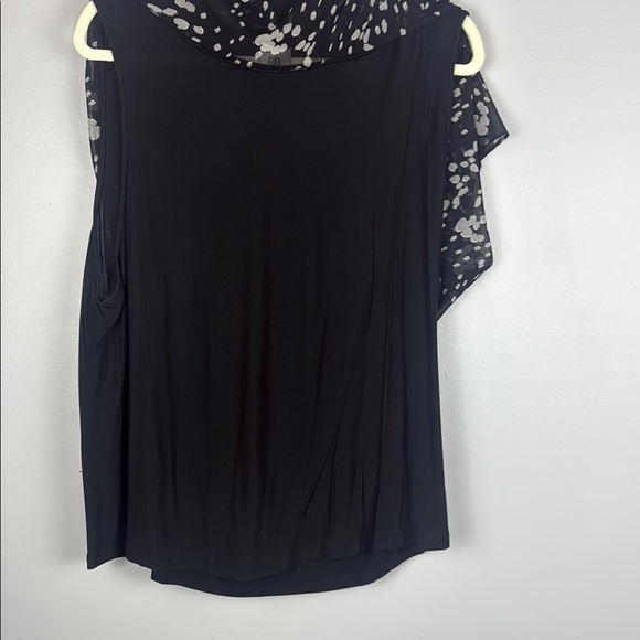 CAbi Cosmos Night Sky Black and Gray Short Sleeve Blouse Size XL - Picture 10 of 12